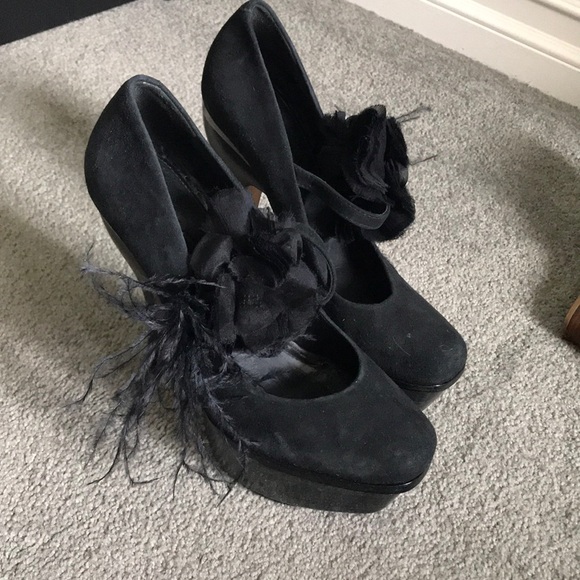 Alice + Olivia Shoes - Alice + Olivia black suede platform pumps sz 8.5